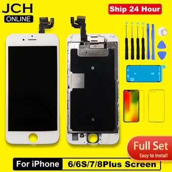 Полный комплект Полный дисплей для iPhone 6 6S 7 8 Plus Замена дигитайзера с сенсорным ЖК-экраном Простота установки для начинающих