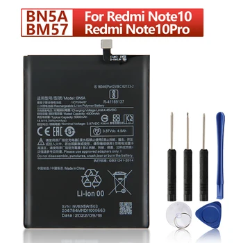 Сменный Аккумулятор телефона BN5A BM57 Для Xiaomi Mi Redmi Note 10 Redmi Note 10 Pro 5000 мАч С Инструментами