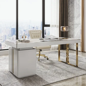 Современный роскошный Офисный Домашний Шиферный стол