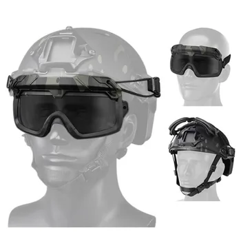 Тактические очки для страйкбола и пейнтбола, Ветрозащитные противотуманные защитные очки для военной охоты CS Wargame, подходят для тактического шлема