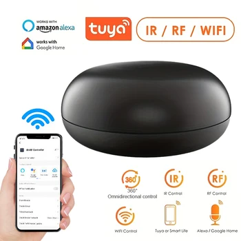 Универсальный пульт дистанционного управления Tuya WiFi IR RF Bluetooth Smart Life APP Voice Remote Control для Alexa Google Home