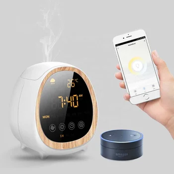Уникальные продукты для продажи в 2022 году новые дистанционные погодные часы smart aroma diffuser