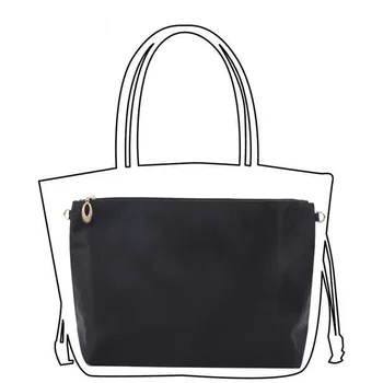 Черная нейлоновая сумка-органайзер с карманами на молнии, Сумка-тоут, Переносные сумки-портмоне, Organizador Bolso